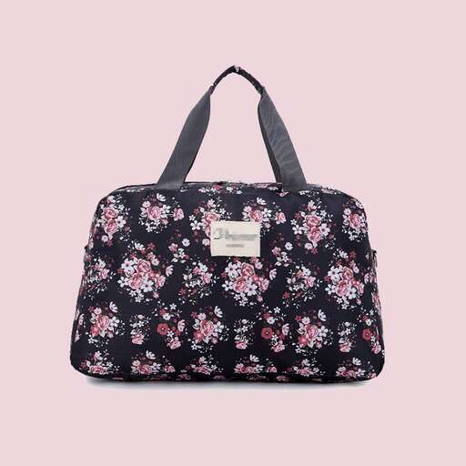 the bag is a floral print with a floral print.