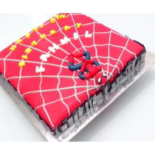a red velvet cake covered in red and white chocolate.