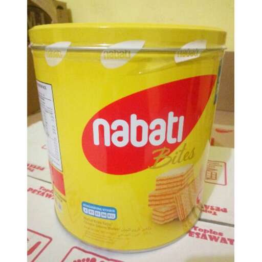 the yellow container with the word 