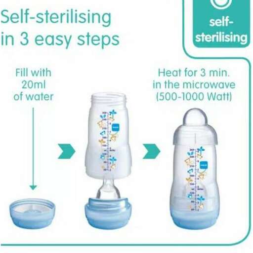 self - taking steps for a bottle