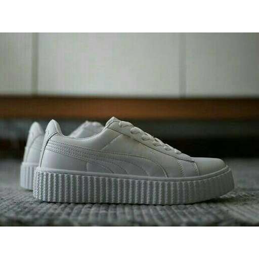 a pair of white sneakers