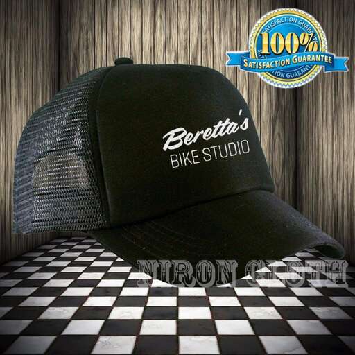 black baseball cap with a visor