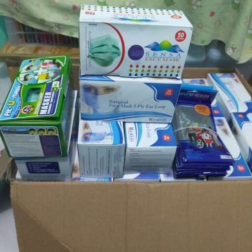 a box of boxes of water for sale