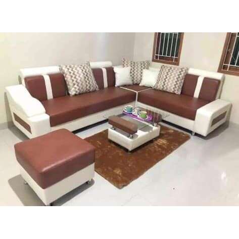 a living room with a couch and a coffee table.