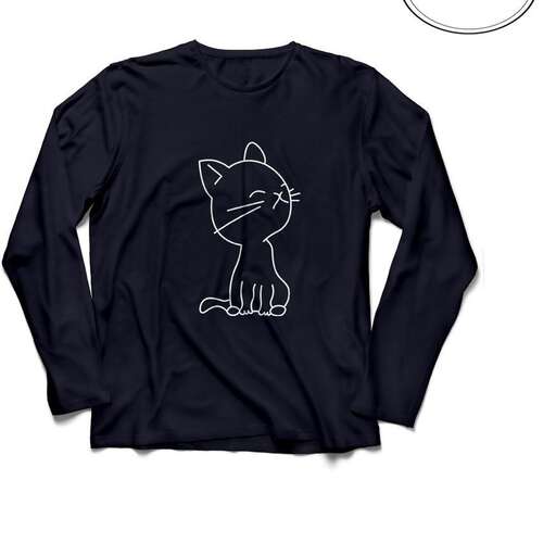 cat in a black sweater