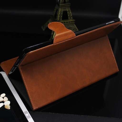 the wallet is made from leather.