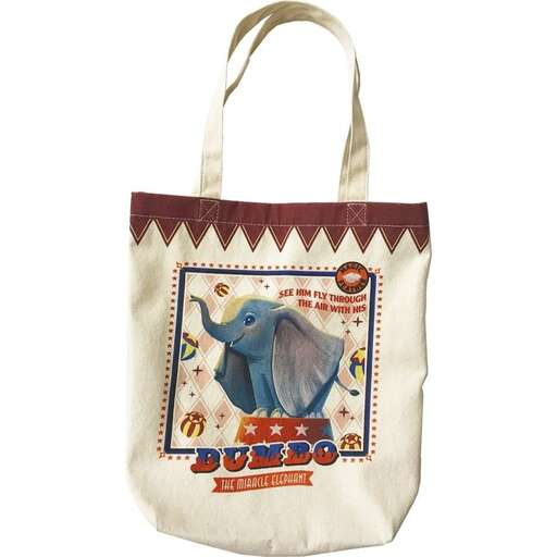 a tote bag with an elephant on it.