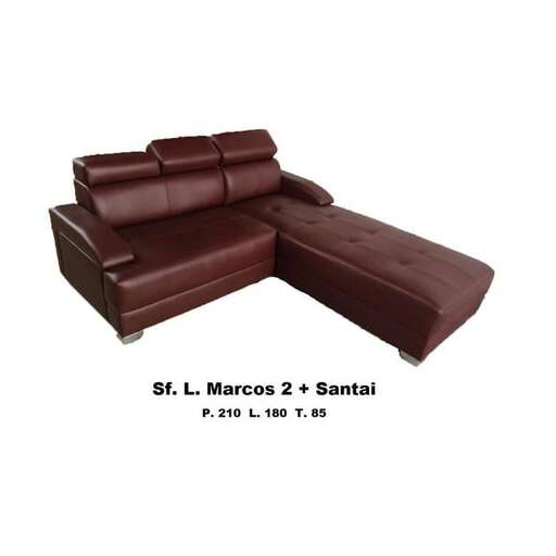 a brown leather sofa with a leather seat and a cushion.