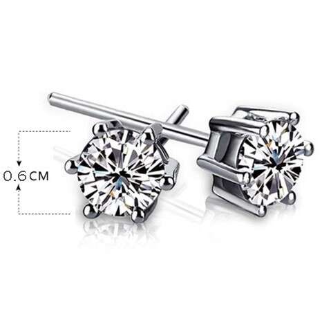 a pair of diamond earrings