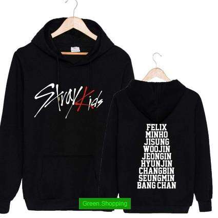 black hoodie with a white logo