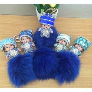 dolls in blue and white