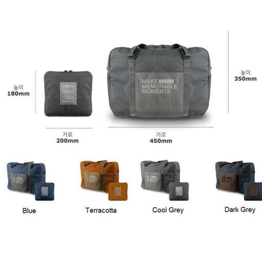 the bag is made of plastic and is used to carry all the essentials.