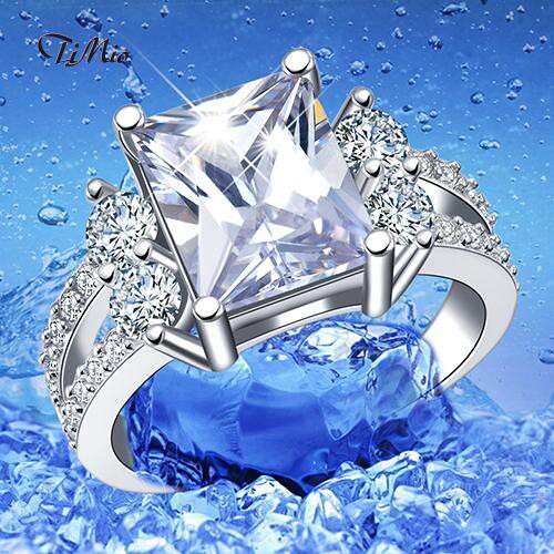 diamond ring in blue water