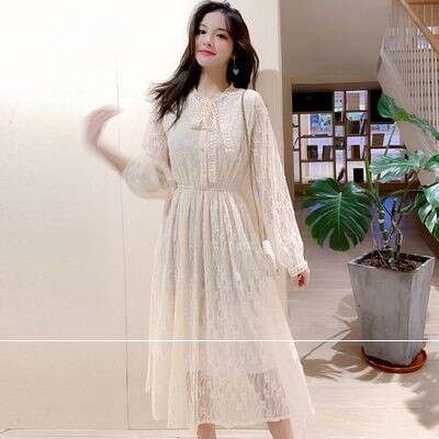 the dress is made of lace