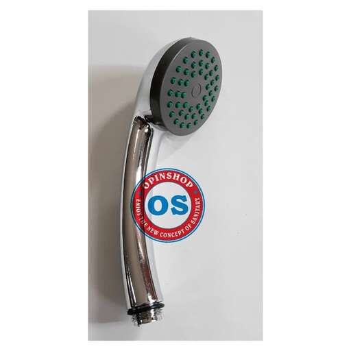 a water faucet with a round button and a round button.