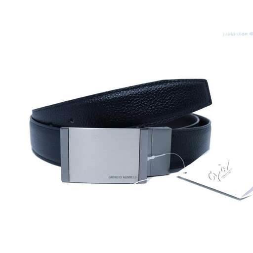 leather belt with a buckle