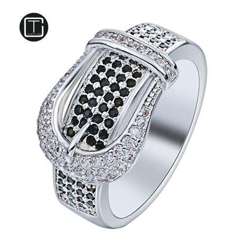 this ring is made with diamonds.