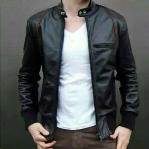 leather jacket with a zipper