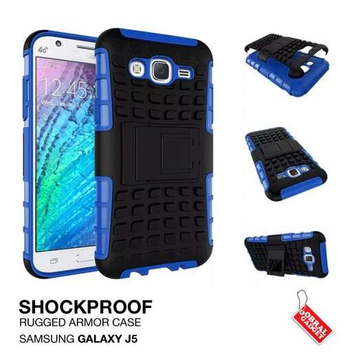 a cell phone case with a blue case and a black case.