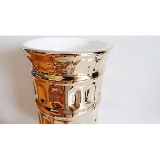 gold glass with a gold finish.