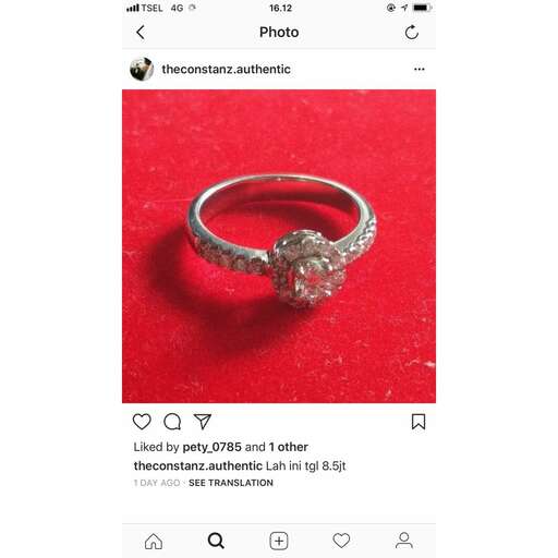 a diamond ring that i made for my mother.