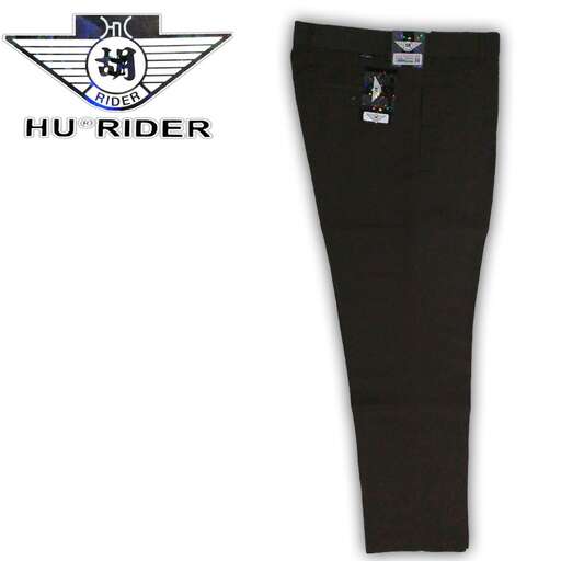 black pants with a logo on the side