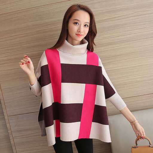 knitted sweater with a striped sweater