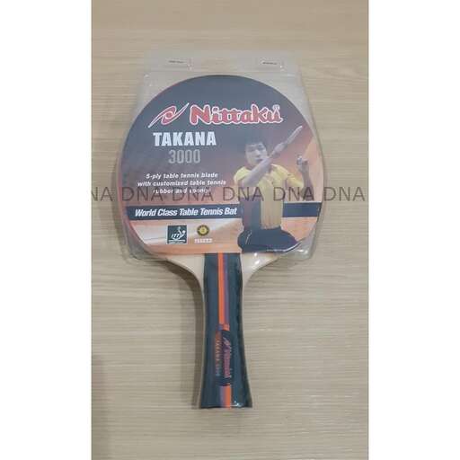 a plastic tennis racket with a picture of a man playing a game.