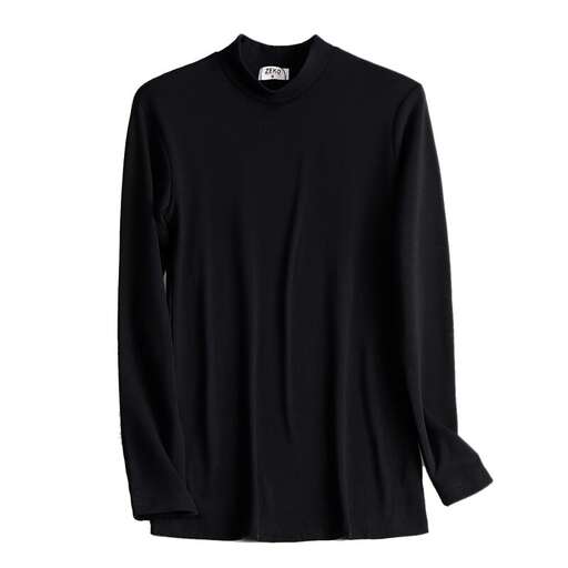 black long sleeve t - shirt with a zipper