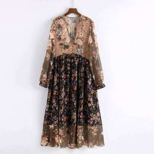 vintage dress with a floral print