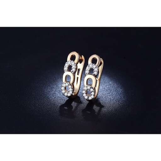 the pair of 18k gold stud earrings