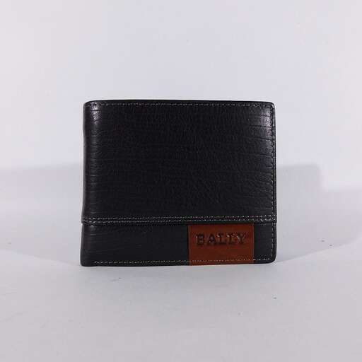 leather wallet with a brown leather cover and a brown leather pocket square.