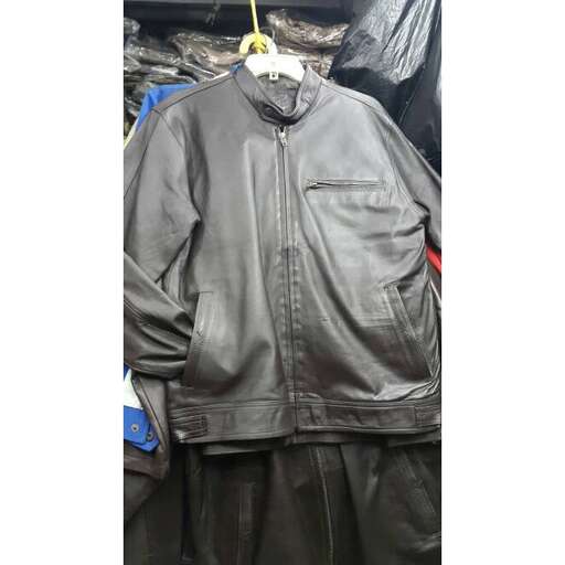 the jacket is made of leather.