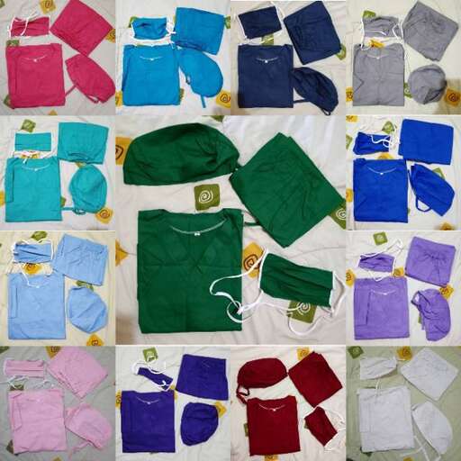 a collection of colorful clothes