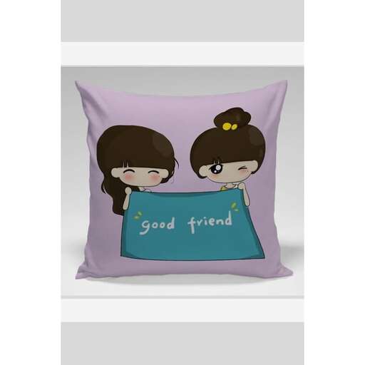 a pillow that is made with a cute little girl.