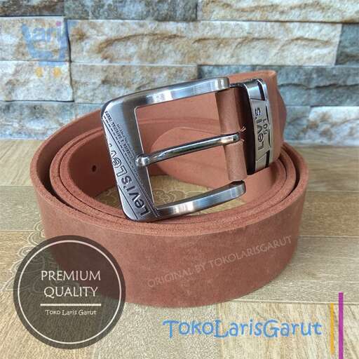 leather belt with a custom made logo
