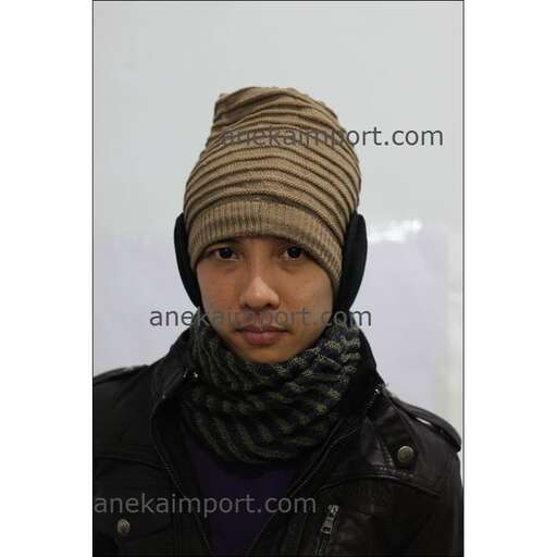 man in a striped hat