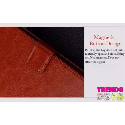 a red leather wallet with a black background