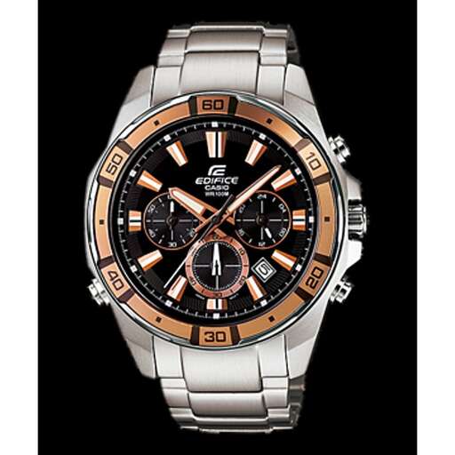 a watch that is made of stainless steel.