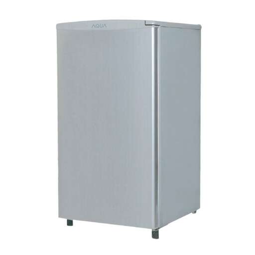 a small refrigerator with a metal base.