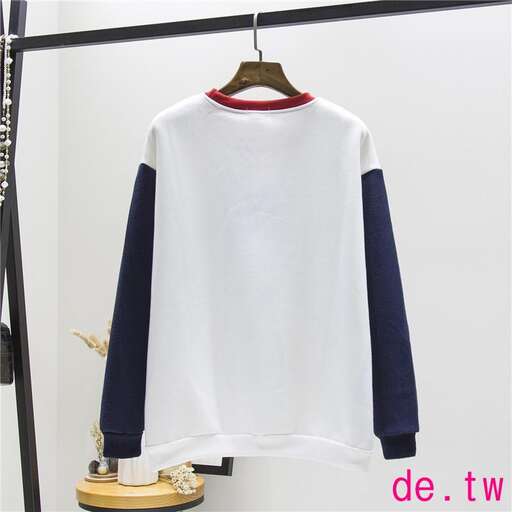 white and blue long sleeved shirt with long sleeves.