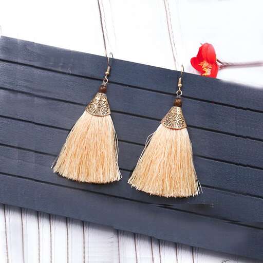 these earrings are made from recycled glass and metal.