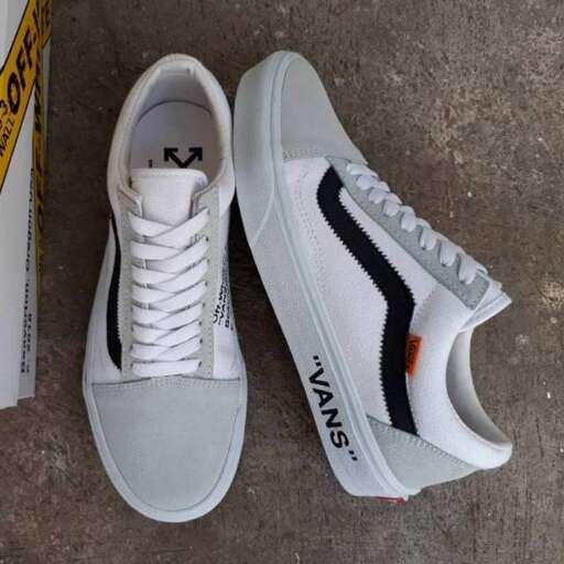 a pair of white canvas shoes