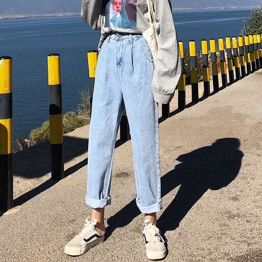 the girl in the blue jeans