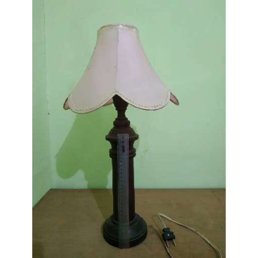 a lamp with a shade