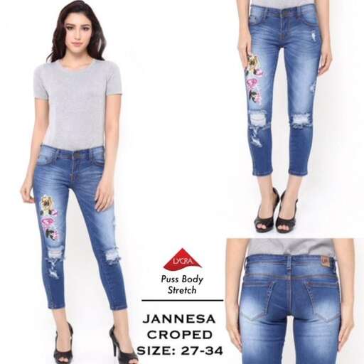 a fashion look featuring jeans.