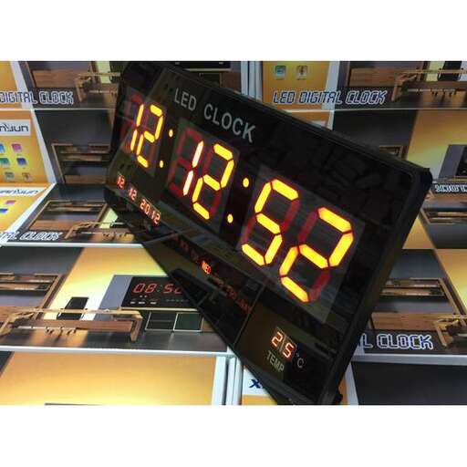 a digital clock with the time displayed.