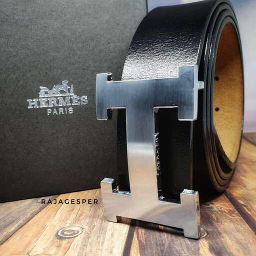 the logo is made from recycled leather and steel.
