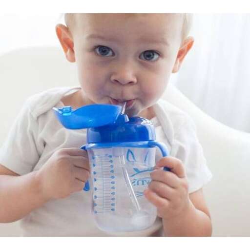 a baby drinking from a bottle