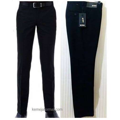 a pair of black jeans with a white stripe
